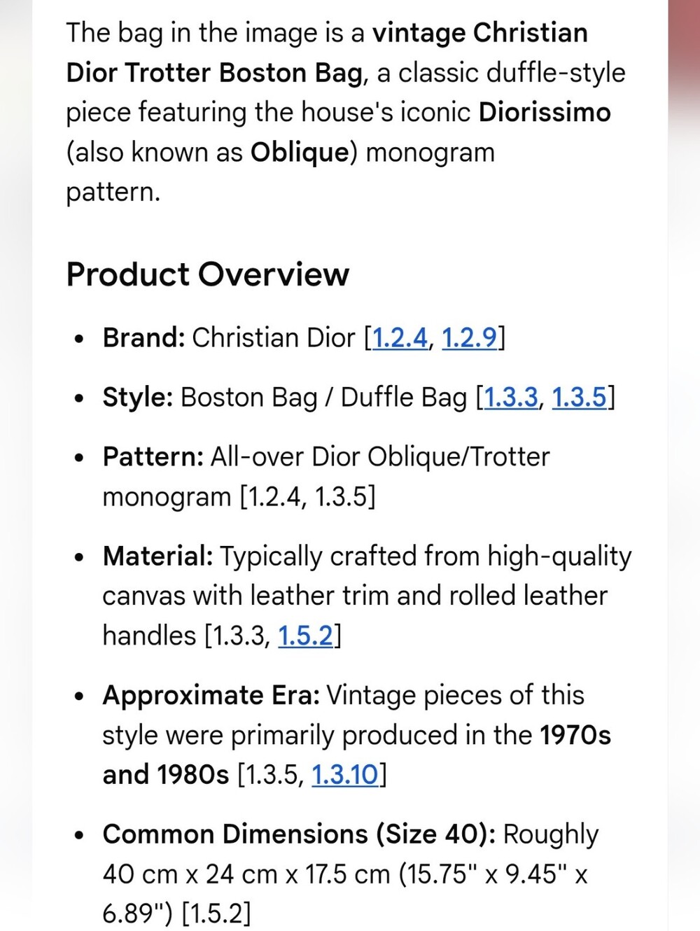 Vintage Christian Dior Boston 40 - Picture 14 of 16